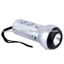 Flashlight with radio & alarm